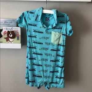 Woody Wagon Kickee Pants Shortall